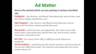 Online Copy Paste Work Ad posting Earn without investment 600$ to 800$