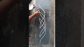 simple and beautiful side border design for rangoli