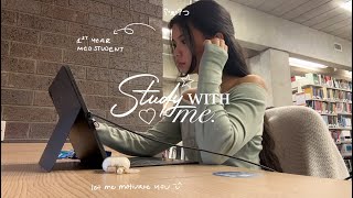 uni vlog: study w/ me 🕯 | productive, realistic