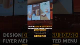 Just in 5 Hour! Restaurant Food Menu Design, #DigitalMenuBoard, #AnimatedMenu #menucard