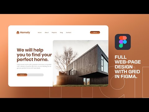 How to wireframe & design a full landing page in Figma.