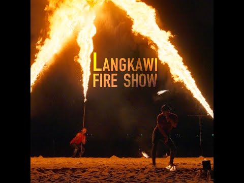 Langkawi Fire Show at Pantai Cenang Beach #shorts