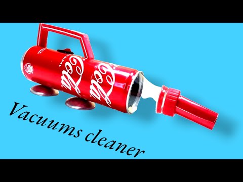 How to Make a Mini Vacuum Cleaner made with Soda Cans and Recyclable Materials at home.