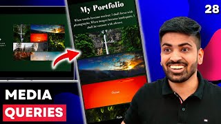 Responsive Website Design with CSS Media Queries | Complete Web Development Course #28