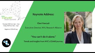 2023 CSForNY State Summit - Dr. Cheri Fancsali - Trends and Insights from NYC's CS4All Journey