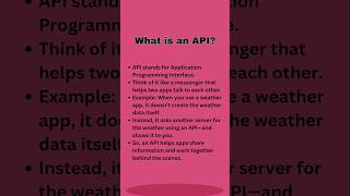 What is an API? | Simple Explanation for Beginners #LearnInfoTechInSeconds