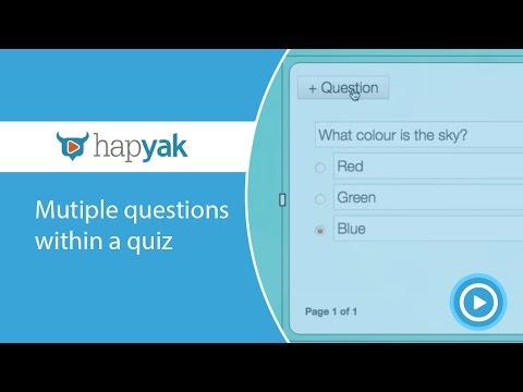 Multiple questions in a quiz with HapYak - Interactive video tutorial