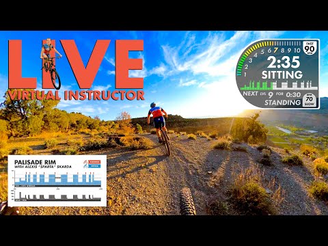 Free Scenic Mountain Bike Spin Video for Indoor Cycling. Palisade Rim W/ Alexis Skarda!