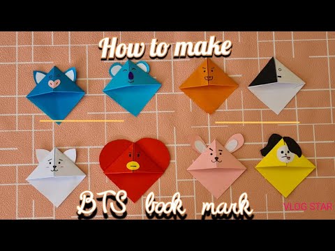 BT21 bookmarks /Easy Origami BTS Bookmark /BTS Paper Craft #btsarmy #btsforever #btslover #bts