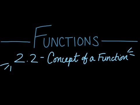 Unit 2.2 - Functions - Concept of a Function