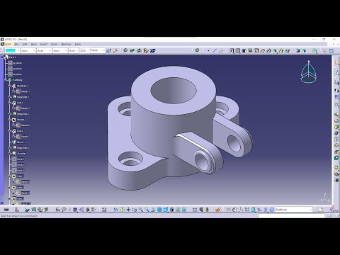 Catia V5  Part Design Tutorials for beginners | Exercise No 17