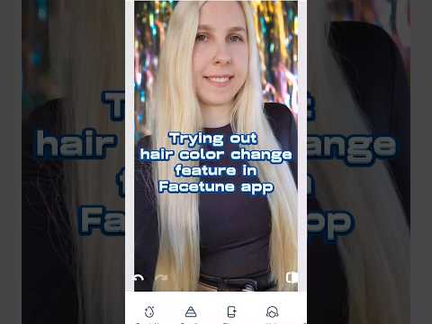 Review of color change feature in Facetune #haircolor #haircolorapp #haircolorchange #facetune #hair