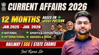 Current Affairs 2026 Marathon 🔥 Complete Year Revision | SSC 2026, Railway 2026 | Jeet Rana Sir
