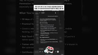 Certified Ethical Hacking & Pentesting Course in தமிழ் | Cyber security course