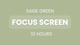 Sage Green Focus Screen for Study & Coding - 10 Hours Silent Background 🌿💻 10小時鼠尾草綠專注螢幕 - 讀書寫程式無聲背景