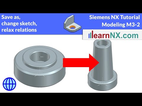 Save as, change sketch and relax relations | Siemens NX Tutorial