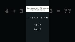 "99% FAIL This Simple Math Question! 😲 Can You Solve It?"#mathhack #puzzle #shorts