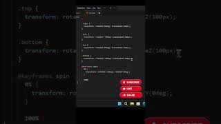 “CSS Got 3D Skills Now 😱” #css #coding #shorts #3d #animation #tech #webdev #design #frontend #ui