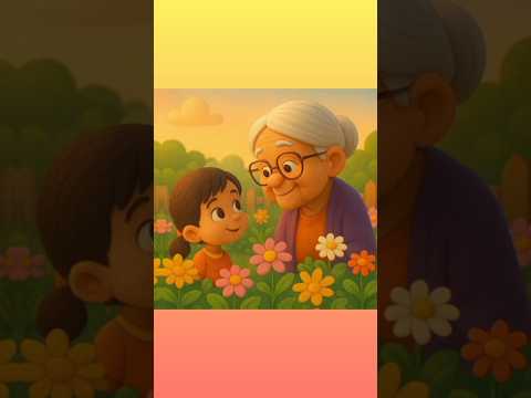 "দাদীর ফুলবাগান"🌼 #GardenOfLove #PeacefulGarden #ChildAndGrandma