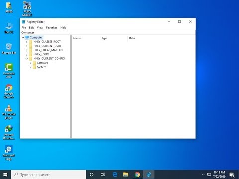 how to open registry editor/windows 10 registry tutorial - Hindi