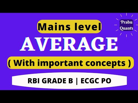AVERAGE- MAINS LEVEL FOR RBI GRADE B | ECGC PO