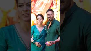 Ajay Devgan🥰 Durga Puja Shahrukh Khan Pooja 🙏so beautiful WhatsApp 4K video Kajol😚