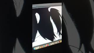 manga making: inking hair #manga #mangadrawing #timelapse #timelapseart