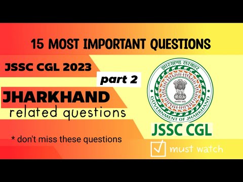 Jharkhand 1 liner important questions/ JSSC CGL 2023 #jssccgl #jharkhandgs #jssccgl2023 #youtube