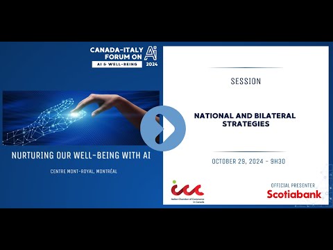 Canada-Italy Forum on AI & Well-Being : National & Bilateral Strategies