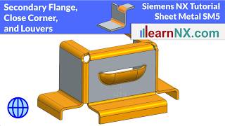Secondary Flange, Close Corner, Louver | Siemens NX Sheet Metal