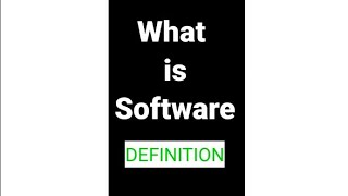 What is a software  ||  definition of software            #shorts