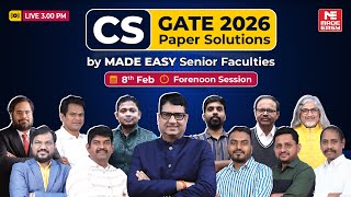 GATE 2026 Computer Science Paper Solution | Morning Shift | LIVE Analysis by MADE EASY Faculties