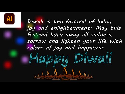 How To Create a Diwali Greeting Card in Adobe Illustrator| Adobe Illustrator Tutorial| Happy Diwali|