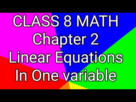 Class 8math exercise2.2 linear equation in one variable  [New Ncert ]