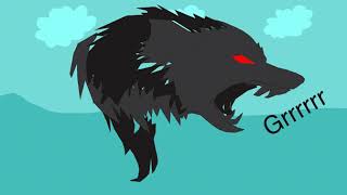 Aggressive wolf