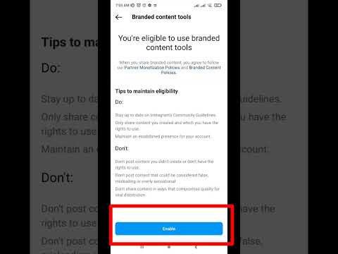 How to set up branded content on instagram #shorts #viralshorts #instagram