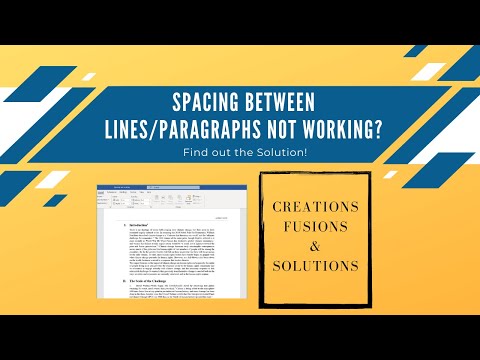 Solve Paragraph and/or line spacing problem in MS Word
