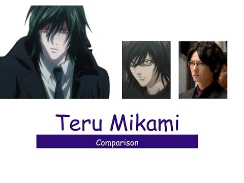 Teru Mikami Comparison: anime/Japanese live-action
