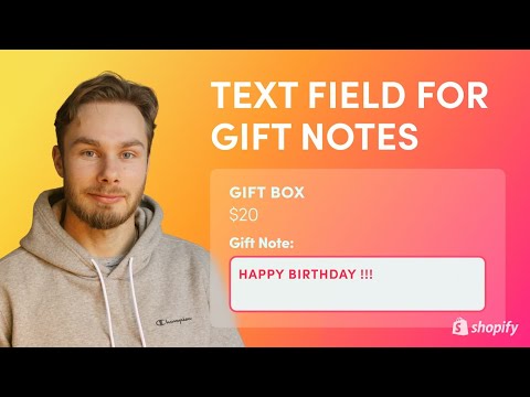 Add a Note Field To Products in Shopify 2.0 - Gifts, Engravings, Customizable Products...