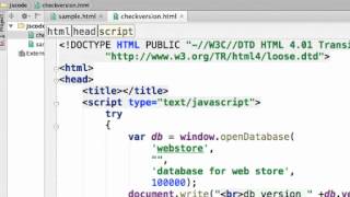 Check HTML5 Database Version