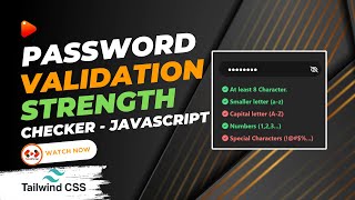 Password strength checker | JavaScript Tutorial | Tutul Portal