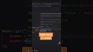 duplicates() in  Laravel Collection #laravel  #webdevelopment #development #tricks #tips