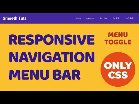 Responsive Navigation Menu Bar + Hamburger Menu Toggle - Only with CSS