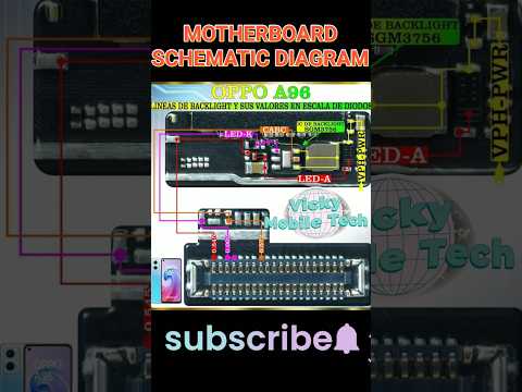 OPPO A96 Display Light solution Schematic Diagram #oppo #androidmobile #repair #shorts