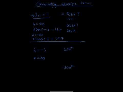 Sequences - Generating specific terms from the nth term.  #gcsemath #maths #exam #sequences #nthterm