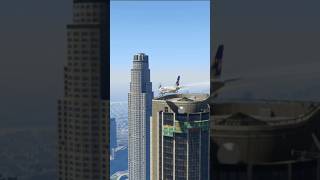 B-737 Collided With Building Tower Crahsed On Highway Gtav #gta5 #gta #gtav #foryou #shorts