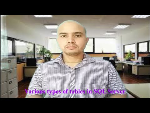 Various types of tables in SQL Server