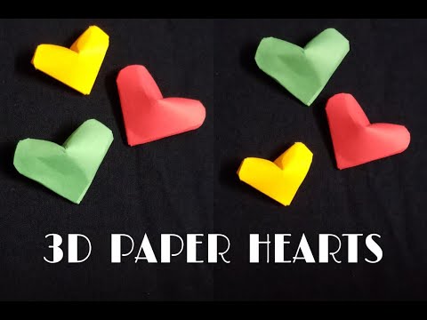 Origami Easy 3D Heart | Valentine's Day Crafts | Birthday Gift Craft