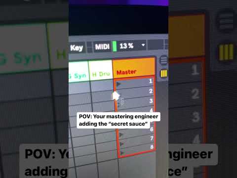 Your mastering engineer adding the “secret sauce”
