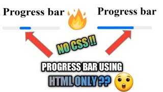 Progress Bar using Only HTML 🤯🔥🔥 #shorts #htmltricks #csstricks #htmltipsandtricks #csstipsandtricks